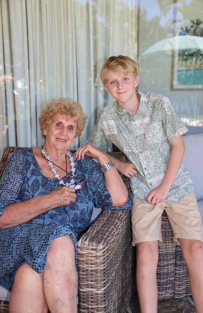 Elwyn Syers and Kyal Sorensen at the Sir Bruce Small book launch at Isle of Capri for Gold Coast at Large. Picture: Portia Large