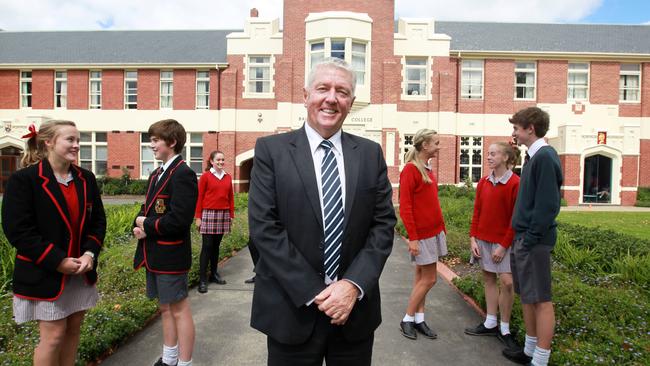 Principal David Shepherd outside Ballarat Clarendon College.