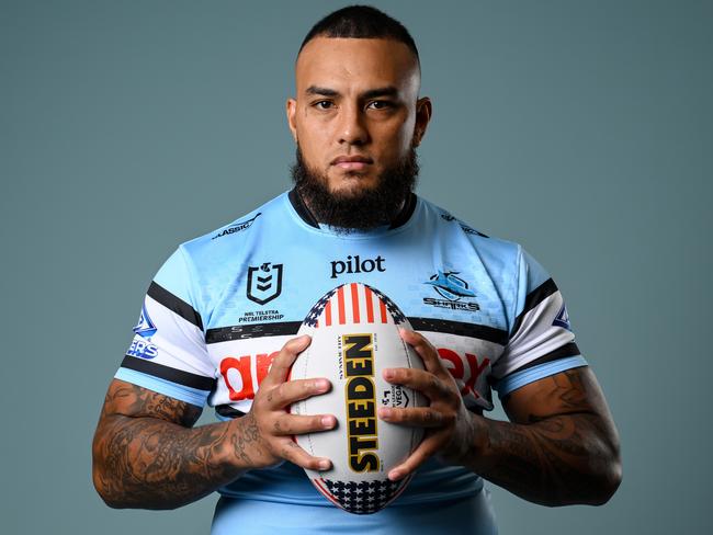 Addin Fonua-Blake wignites Cronulla’s premiership credentials. Picture: Grant Trouville