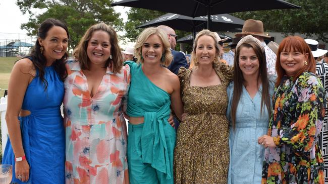 Rebecca, Elly, Liberty, Shannyn, Trudi and Hayley at the Rockhampton Jaguar Land Rover Pop-Up Polo on June 3, 2023. Picture: Aden Stokes