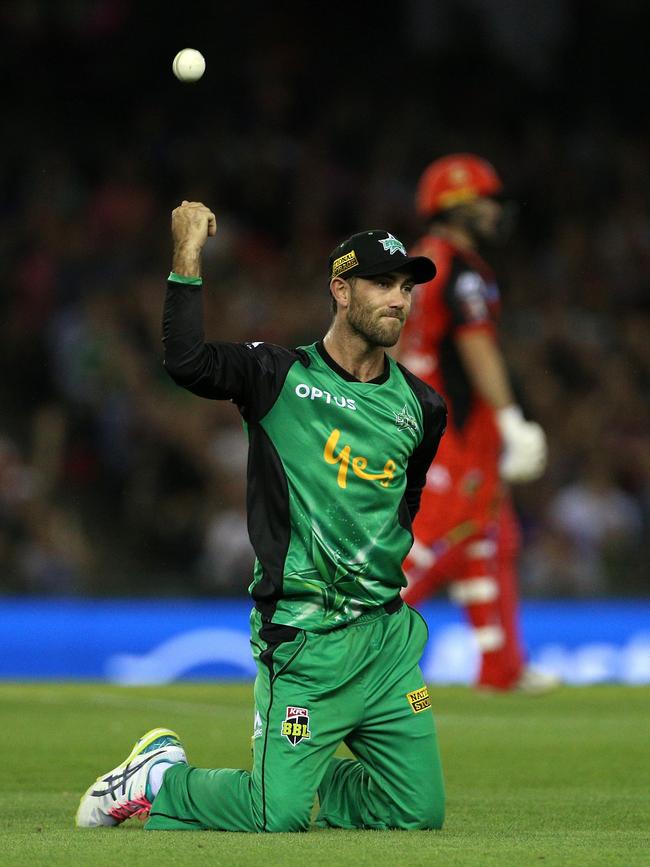 Triple threat... Maxwell is among the world’s most electric fielders. Picture: AAP