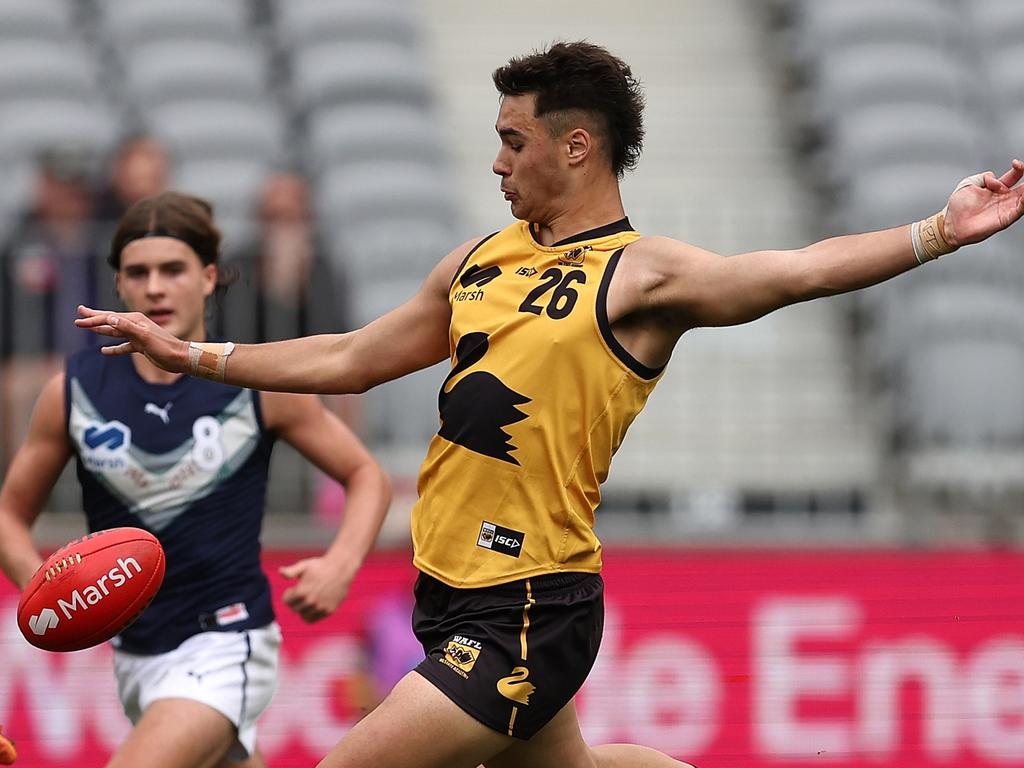 Could Kayle Gerreyn be a big-bodied midfielder? Picture: Paul Kane/AFL Photos/via Getty Images.