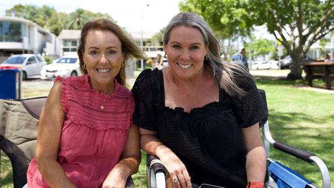 Chrissy Zander and Megan Baker at the Noosa Australia Day Festival at Lions Park Gympie Terrace Noosaville, on January 26, 2023. Picture: Katrina Lezaic