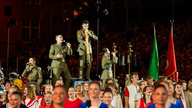 Australian Army Musicians from the Australian Army Band rehearse their performance for the Basel Military Tattoo. Archive. PHOTO: SGT Brodie Cross