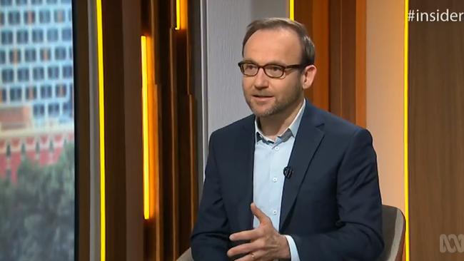 Greens Leader Adam Bandt said there were questions to be answered about Victoria’s COVID response, but he “felt better” that Premier Daniel Andrews was in charge. Picture: Insiders ABC via NCA NewsWire