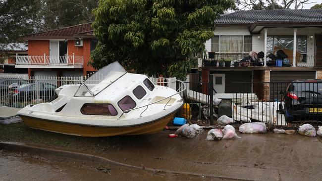 Homes on Knights Road in Lansvale have been flooded for a second time this week with water levels receding and then rising again overnight. Picture: David Swift