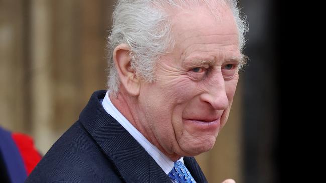 WINDSOR, ENGLAND - MARCH 31: King Charles III attends the Easter Mattins Service at Windsor Castle on March 31, 2024 in Windsor, England. (Photo by Chris Jackson/Getty Images)