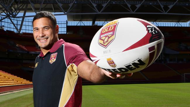 Justin Hodges shares his insight into Queensland’s young guns. Picture: Darren England