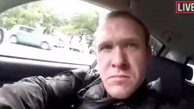 Image of a man pictured in the Christchurch mosque shooting video. Source: YouTube