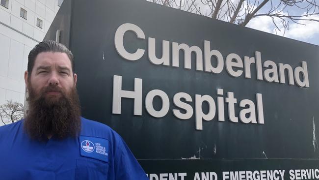 Cumberland Hospital NSW Nurses and Midwives’ Association union delegate Luke Muller.