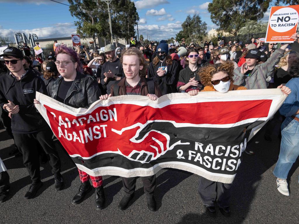 About 300 people attended the protest. Picture: Tony Gough