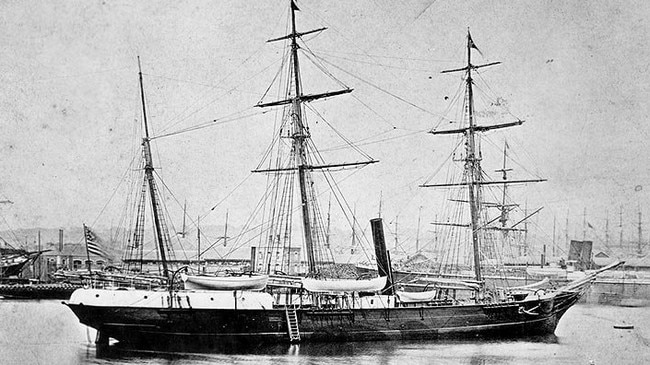 The ill-fated USS Jeanette in Le Havre harbour in 1878.