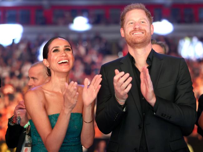 DUESSELDORF, GERMANY - SEPTEMBER 16: Prince Harry, Duke of Sussex, and Meghan, Duchess of Sussex attend the closing ceremony of the Invictus Games DÃÂ¼sseldorf 2023 at Merkur Spiel-Arena on September 16, 2023 in Duesseldorf, Germany. (Photo by Chris Jackson/Getty Images for the Invictus Games Foundation)