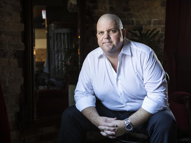 18/01/2019: Portrait of fallen coal magnate Nathan Tinkler at Porteno restaurant in Surry Hills on Friday. Hollie Adams/The Australian