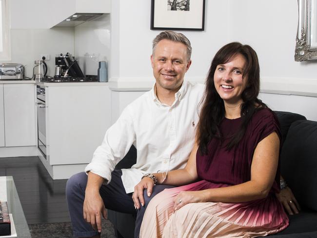 Jeremy Remeeus and his wife Caitlin who are selling their home in Manly.  Picture: Dylan Robinson