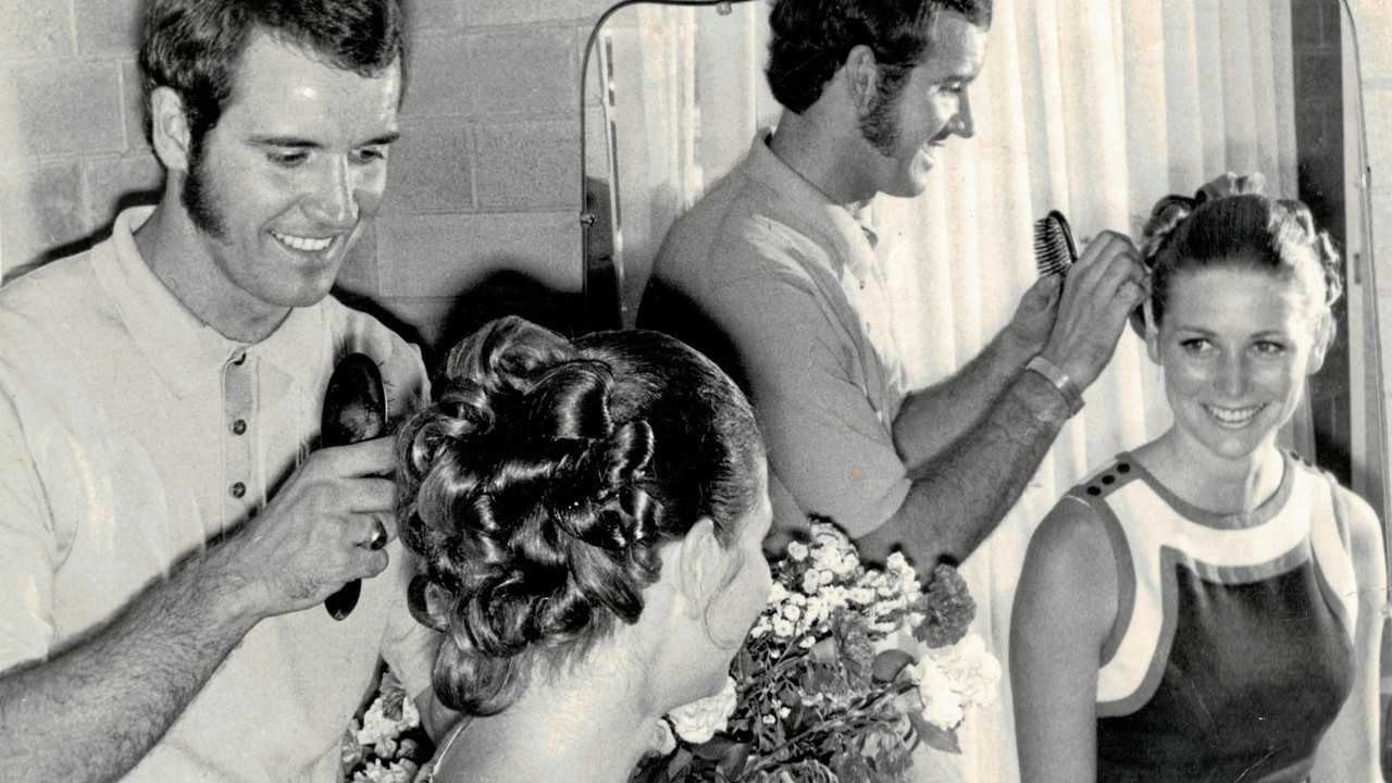 Gary Sawyer with Miss Australia, Rhonda Iffland, in 1970. Picture: Contributed