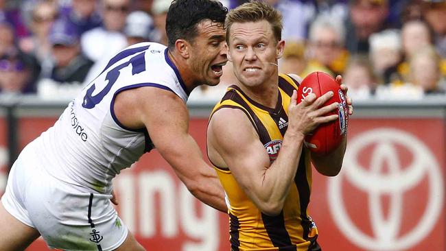 Hawthorn champion Sam Mitchell was unlucky to miss a spot in the best team of the 2000s. Picture: Michael Klein