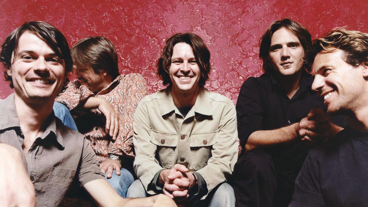 Powderfinger in 2003 about to celebrate Vulture Street 20. Picture: Supplied