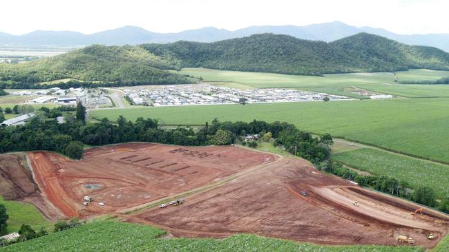 Earthworks have begun on the construction of new blocks of land at the Mt Peter Estate south of Edmonton. Lot sizes ranging from 375sq m to 645sq m are under development, to be released for sale later this year. Picture: Brendan Radke