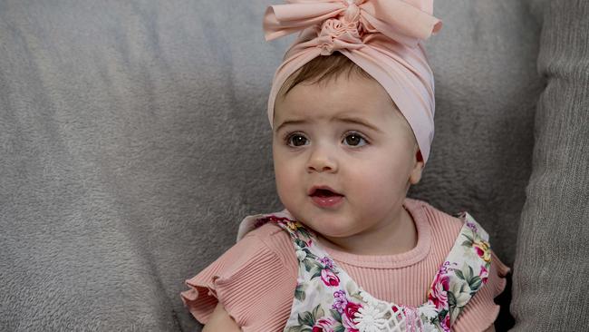 Halle Vella, 7 months, is the winner of the Gold Coast'’s Cutest Baby Competition 2020. Picture: Jerad Williams.