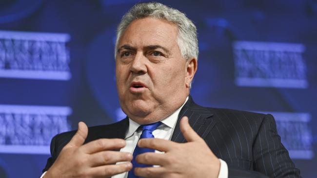 Former treasurer and ambassador to the US Joe Hockey at the National Press Club in Canberra on Thursday. Picture: Martin Ollman/NewsWire