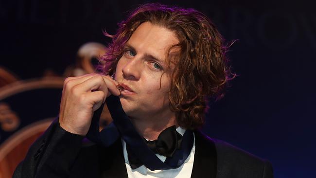 Fremantle star Nat Fyfe after winning the 2019 Brownlow Medal. Picture: Michael Klein