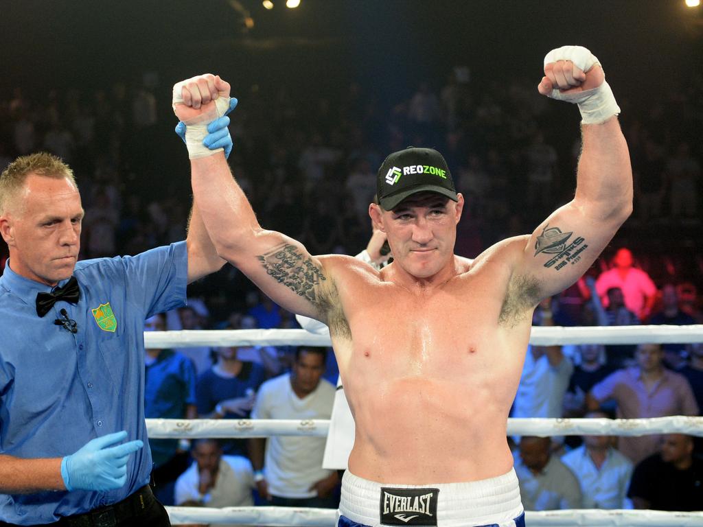 Paul Gallen hasn’t had any issues fighting washed up bums so far.