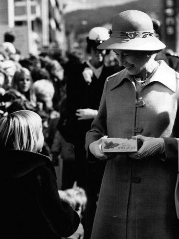 Chocolates for the Queen in Hobart in 1977.