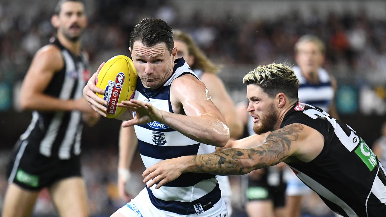 Patrick Dangerfield of the Cats starred against Collingwood. Picture: Quinn Rooney