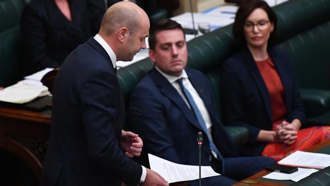 Parliament was dominated for a second consecutive day by Mr Duluk’s behaviour at a December 13 Christmas party. Picture: AAP / David Mariuz