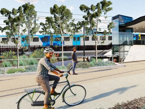 Merinda Park train station artist impression. Picture: LXRP