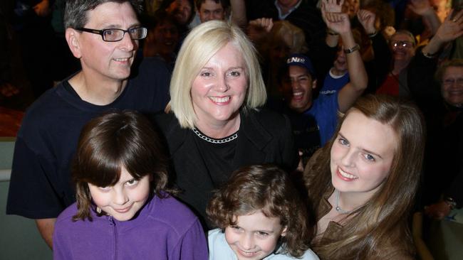 The Andrews family on election night 2010.