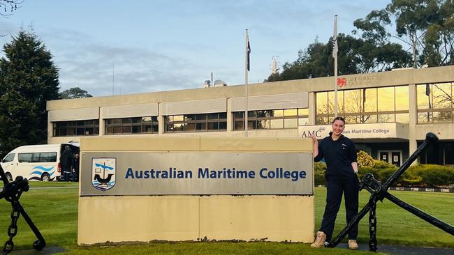 Hayley Berck at the Australia Maritime College in Tasmania.