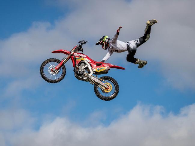 Cath the Motorcross showcase at the Royal Melbourne Show. Picture: Jake Nowakowski