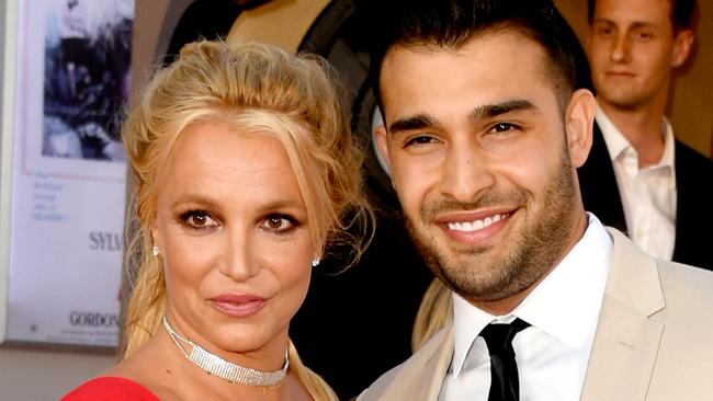 Britney Spears and Sam Asghari together in 2019. Picture: Kevin Winter/Getty Images