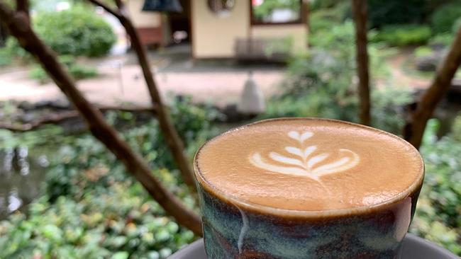 Coffee with a view at the Arts Centre Cafe at the Gardens