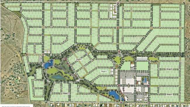 A basic layout of Fernleigh estate in Westbrook, which could be approved soon by the Toowoomba Regional Council. Picture: Contributed