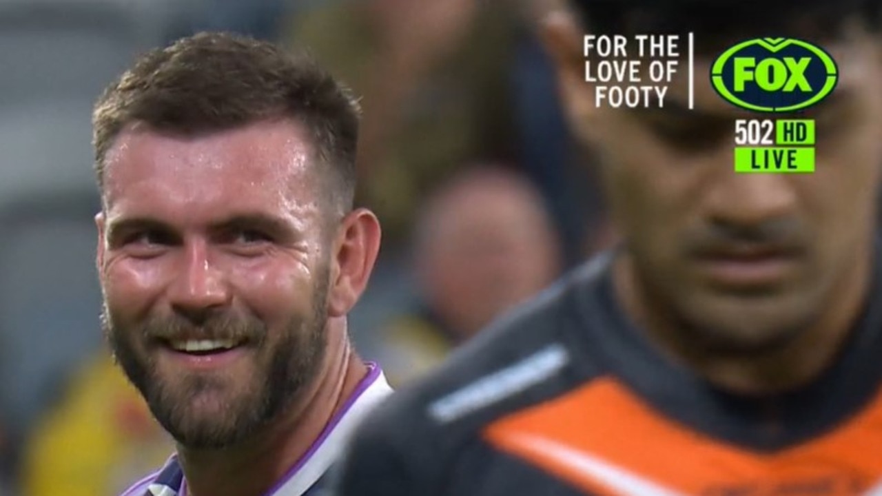 Kyle Feldt was happy. Photo: Fox Sports