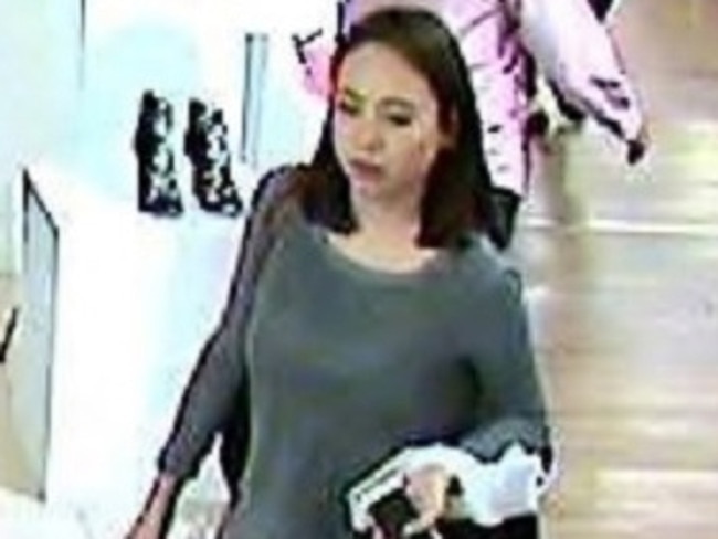 Police supplied CCTV pic of Chinese national, international student, Mengmei (Michelle) Leng shopping in the Sydney CBD last Thursday.