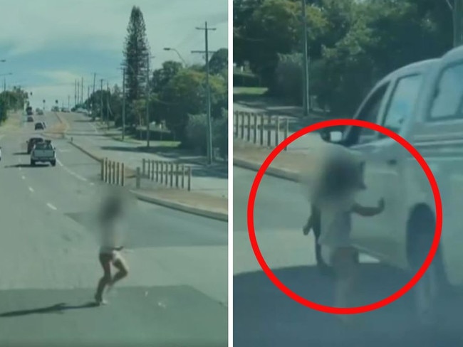 Horror as toddler runs into traffic