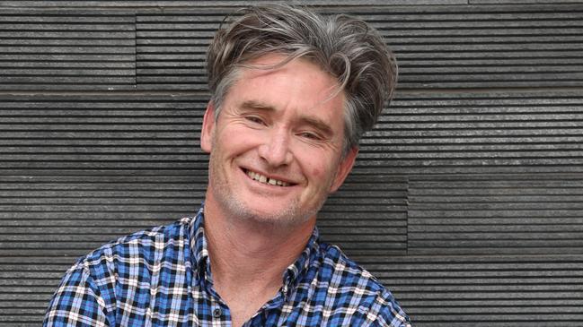 Dave Hughes a day after suffering a health scare during a stand-up gig at the Carlton FC Grand Final lunch.  Picture: Alex Coppel.