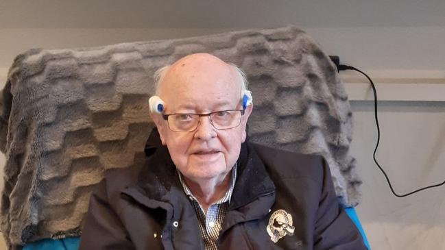 Father Bob Maguire is recovering after eye surgery in Melbourne. Picture: Supplied