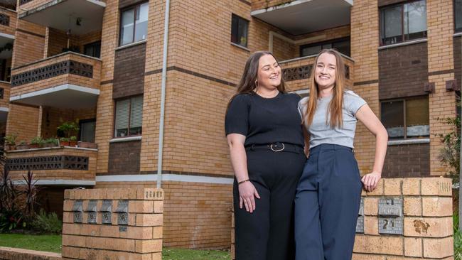 Sarah Danskin with roommate Annika DeBono, both rentvestors. Picture: Thomas Lisson