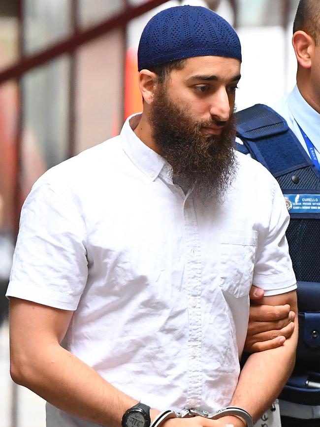 Abdullah Chaarani (pictured), Ahmed Mohamed and Hamza Abbas planned to detonate bombs and to use machetes to attack people at Federation Square in Melbourne. Picture: James Ross/AAP.