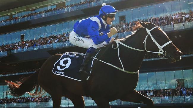 Winx equalled Black Caviar’s mark of 25 straight wins when taking out the Queen Elizabeth Stakes last Saturday. Picture: Getty Images