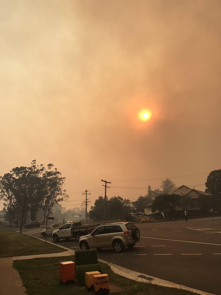 Mt Larcom has been evacuated. Picture: Mark Cranitch