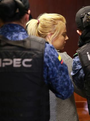 Cassandra Sainsbury attends her hearing in Bogota Picture: Vanessa Hunter/The Australian