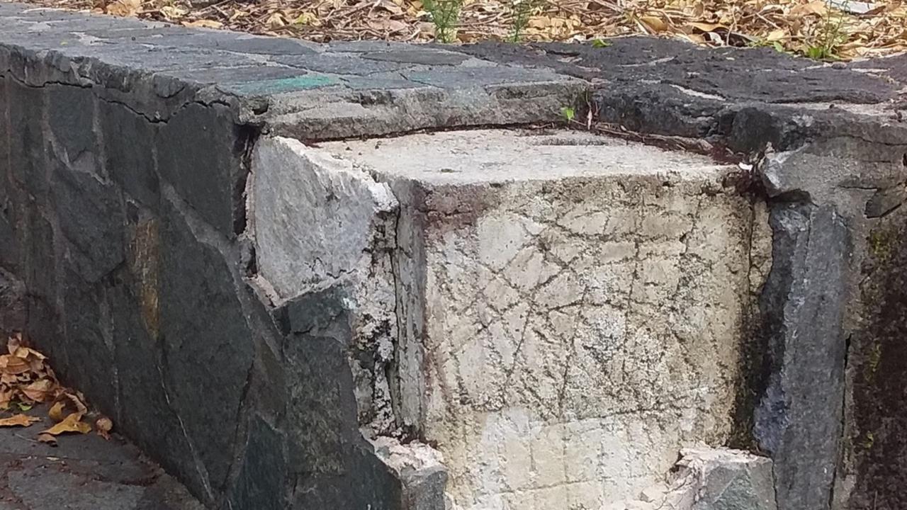 Cracked garden beds in Kuranda. Picture: Supplied