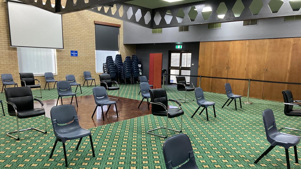 Gympie Covid vaccination hub at the Civic Centre in Mellor Street.