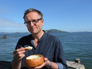 Dr Michael Mosley in San Francisco. Supplied by SBS-TV.